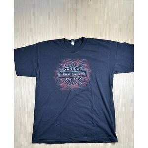 Vintage Susquehanna Valley Harley-Davidson Motorcycles T-Shirt Mens 2XL Black‎